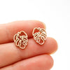 1 Pair Simple Style Flower Plating 304 Stainless Steel 18K Gold Plated Ear Studs