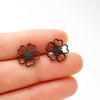 1 Pair Simple Style Flower Plating 304 Stainless Steel 18K Gold Plated Ear Studs