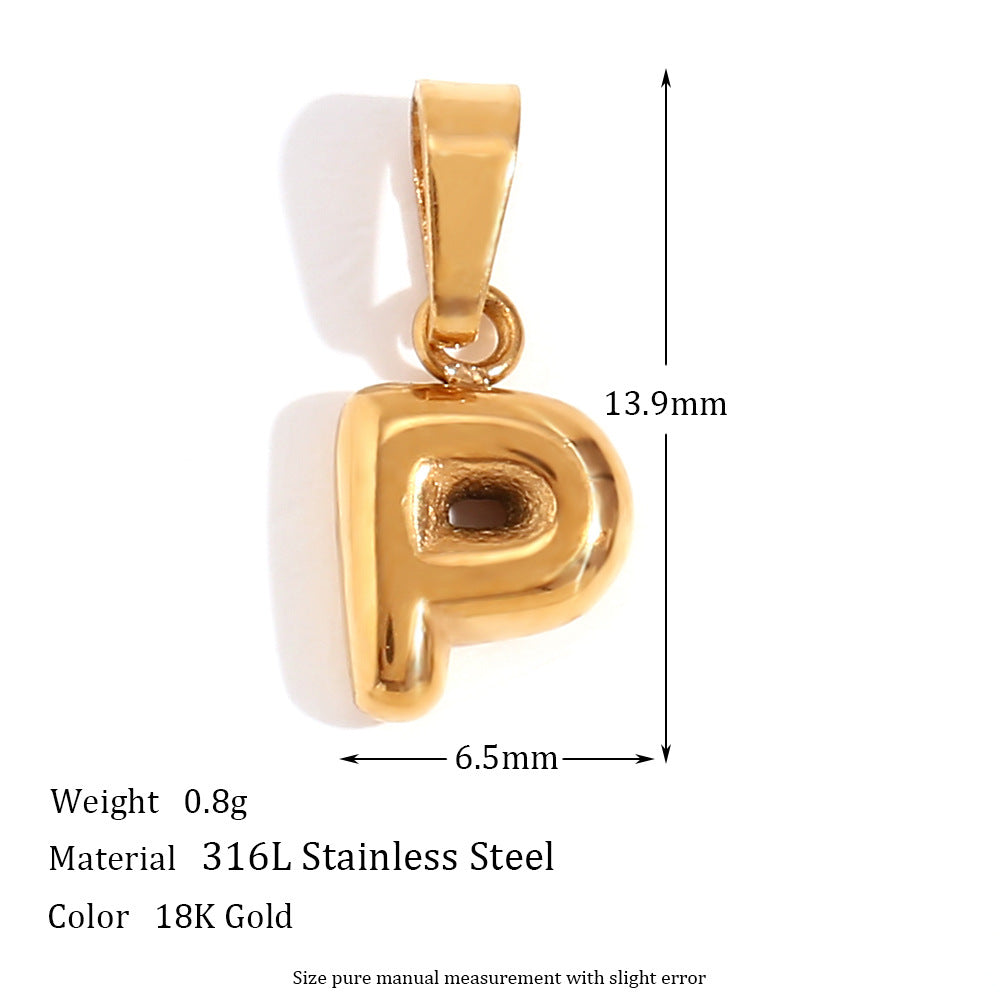 1 Piece Stainless Steel 18K Gold Plated Polished Pendant