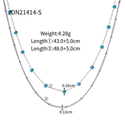 Fashion Geometric Titanium Steel Plating 18k Gold Plated Necklace