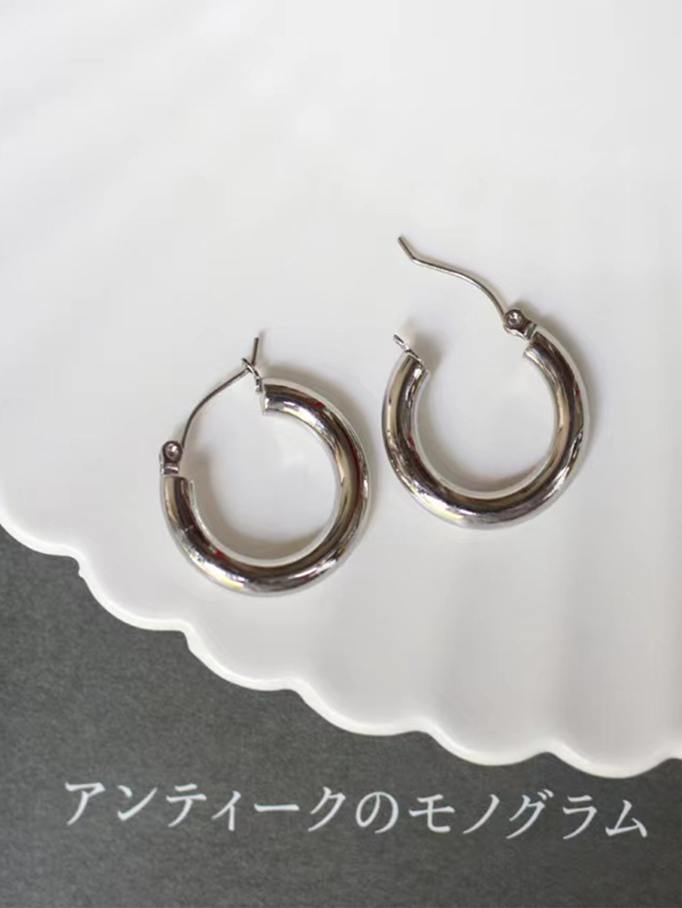 1 Pair Ig Style Simple Style Circle Plating Stainless Steel 18k Gold Plated Hoop Earrings