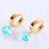 1 Pair Casual Sweet Geometric Plating Inlay Stainless Steel Zircon 18k Gold Plated Drop Earrings