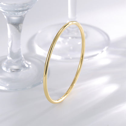 Simple Style Round Simple Lines Copper Bangle