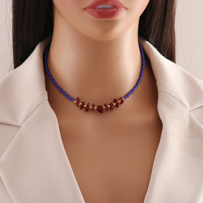 Elegant Lady Irregular Natural Stone Beaded Necklace