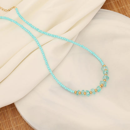 Elegant Lady Irregular Natural Stone Beaded Necklace