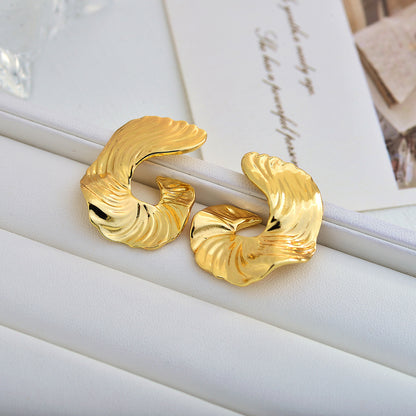 Wholesale Jewelry Simple Style Geometric Copper Alloy Plating Ear Studs