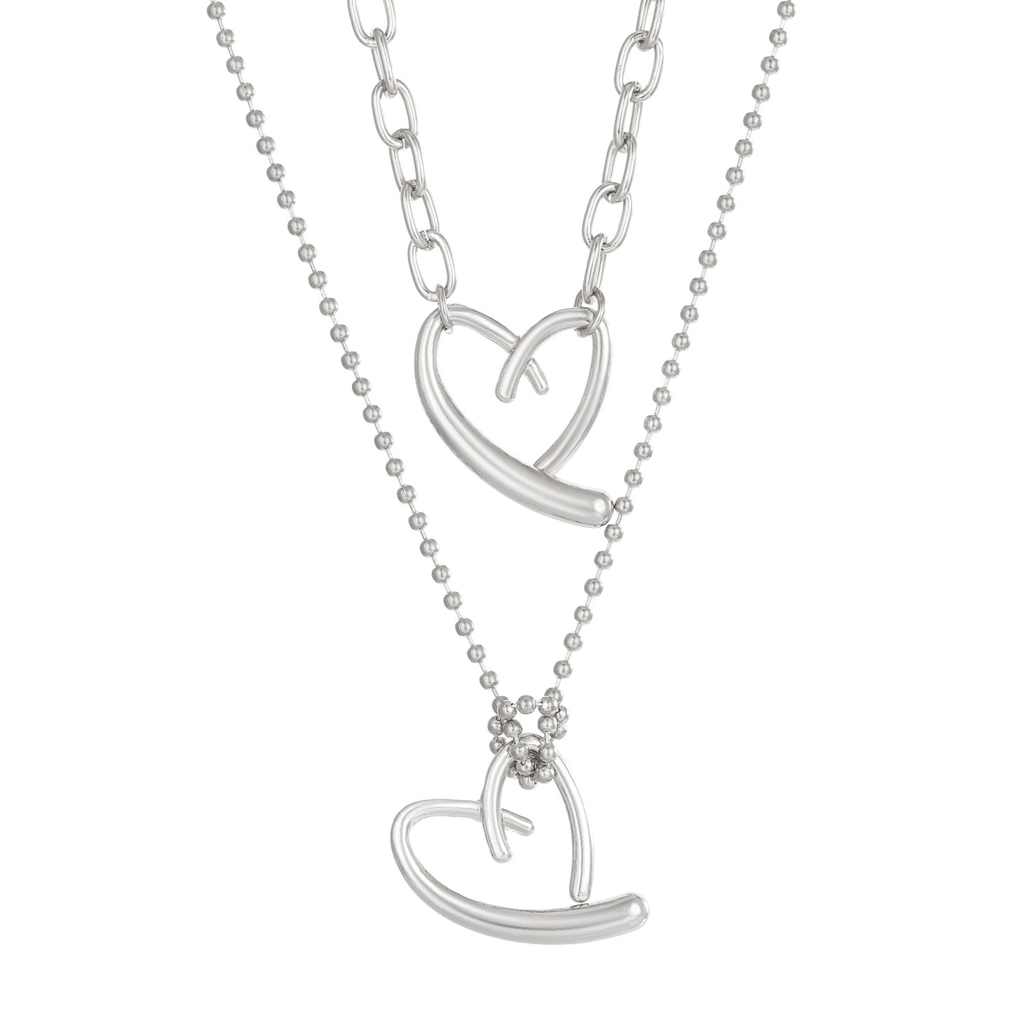 Vintage Style Simple Style Heart Shape 14k Gold Plated Alloy Wholesale Double Layer Necklaces