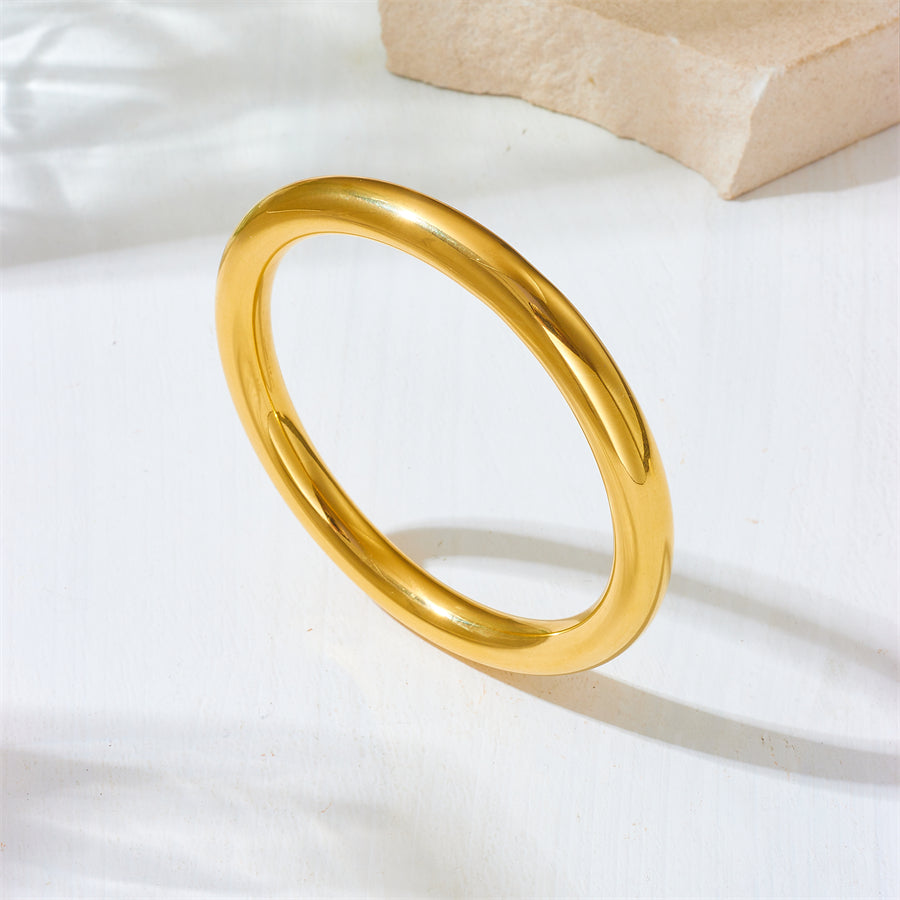 Wholesale Simple Style Solid Color Stainless Steel Bangle