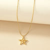 Sweet Simple Style Star Alloy Plating Gold Plated Women's Pendant Necklace