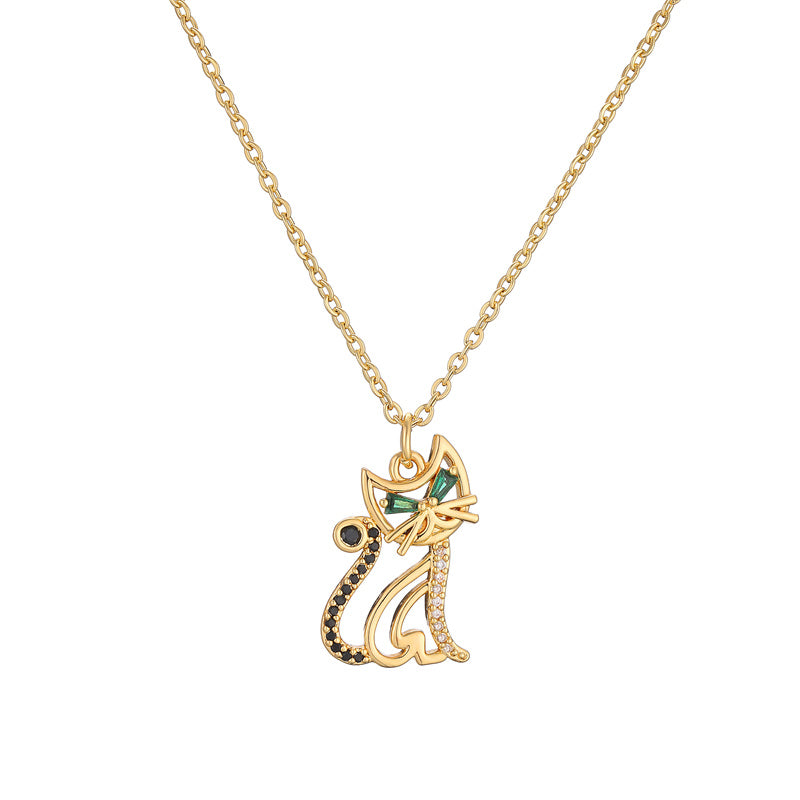 Ig Style Simple Style Tortoise Animal Bird Copper Plating Inlay Zircon Gold Plated Pendant Necklace