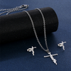 Wholesale Simple Style Cross Stainless Steel Jewelry Set