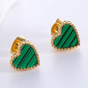 1 Pair Simple Style Heart Shape Plating Stainless Steel 18k Gold Plated Rose Gold Plated Ear Studs