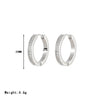 1 Pair Simple Style Classic Style Round Plating Inlay Stainless Steel Zircon White Gold Plated Gold Plated Earrings