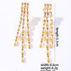 1 Pair Elegant Simple Style Tassel Plating Inlay Copper Zircon Gold Plated Drop Earrings