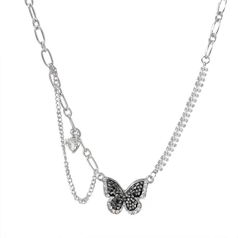 Wholesale Elegant Streetwear Butterfly Titanium Steel Pendant Necklace