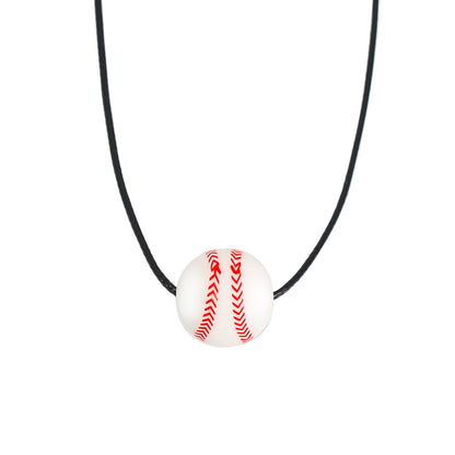 Simple Style Basketball Stainless Steel Silica Gel Pendant Necklace