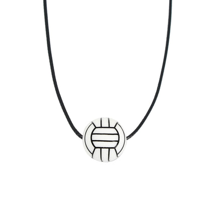 Simple Style Basketball Stainless Steel Silica Gel Pendant Necklace