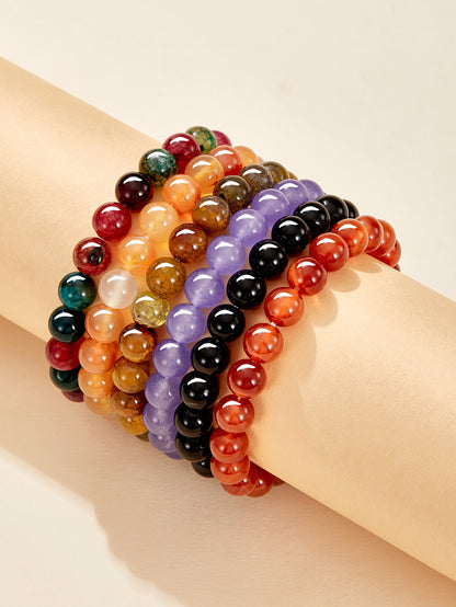 Vintage Style Simple Style Classic Style Multicolor Agate Wholesale Bracelets