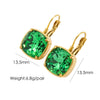 1 Pair Retro Roman Style Geometric Plating Inlay Stainless Steel Zircon 14k Gold Plated Drop Earrings