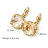 1 Pair Retro Roman Style Geometric Plating Inlay Stainless Steel Zircon 14k Gold Plated Drop Earrings