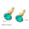 1 Pair Basic Retro Geometric Plating Inlay Stainless Steel Zircon 14k Gold Plated Drop Earrings