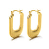 1 Pair Vintage Style Geometric Plating Stainless Steel 18k Gold Plated Earrings