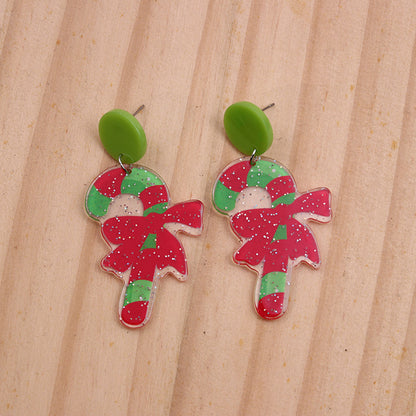 1 Pair Simple Style Elk Printing Arylic Drop Earrings