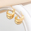 1 Pair Simple Style Solid Color Plating Copper 24k Gold Plated Ear Studs