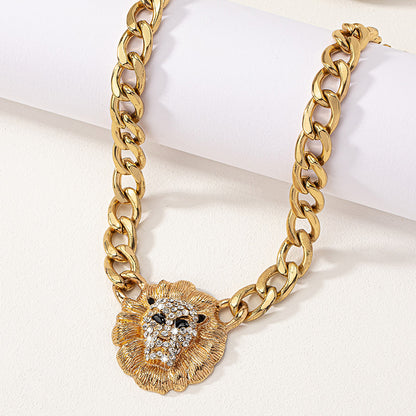 Elegant Lady Animal Alloy Plating Inlay Artificial Rhinestones 14k Gold Plated Women's Necklace