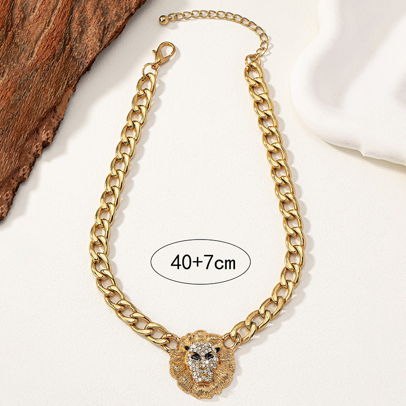 Elegant Lady Animal Alloy Plating Inlay Artificial Rhinestones 14k Gold Plated Women's Necklace