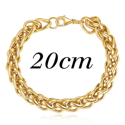 Wholesale Simple Style Solid Color Titanium Steel Plating Gold Plated Bracelets