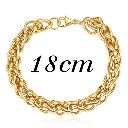 Wholesale Simple Style Solid Color Titanium Steel Plating Gold Plated Bracelets