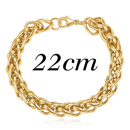 Wholesale Simple Style Solid Color Titanium Steel Plating Gold Plated Bracelets