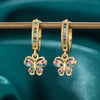 1 Pair Sweet Butterfly Plating Inlay Copper Zircon Gold Plated Drop Earrings