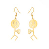 1 Pair Funny Cartoon Plating Stainless Steel Drop Earrings