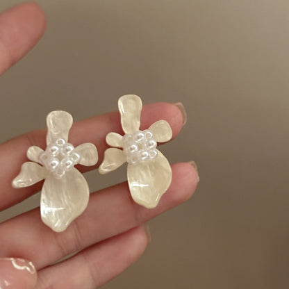 1 Pair Simple Style Flower Plating Alloy Ear Studs