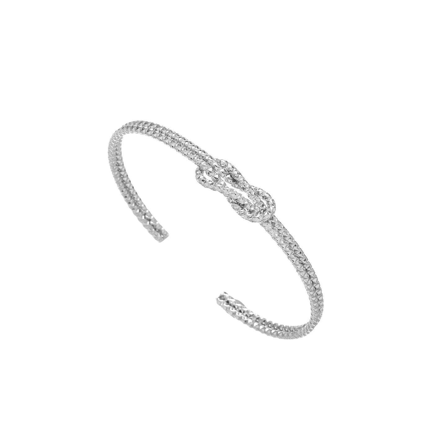 Wholesale Simple Style Knot Titanium Steel Plating Bangle