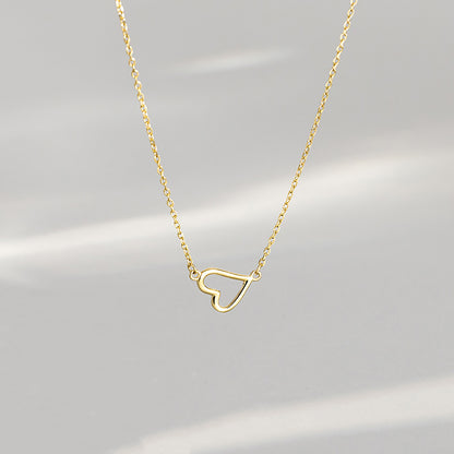 Elegant Heart Shape Sterling Silver Plating Pendant Necklace