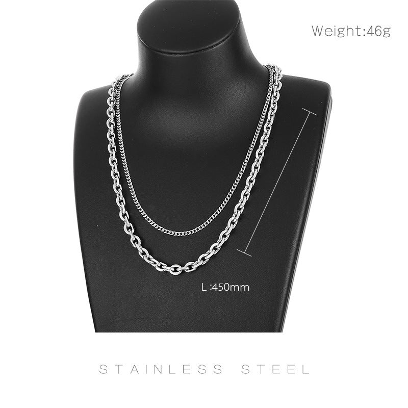 Hip-hop Rock Modern Style Geometric Titanium Steel Plating Necklace