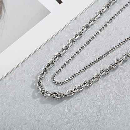 Hip-hop Rock Modern Style Geometric Titanium Steel Plating Necklace