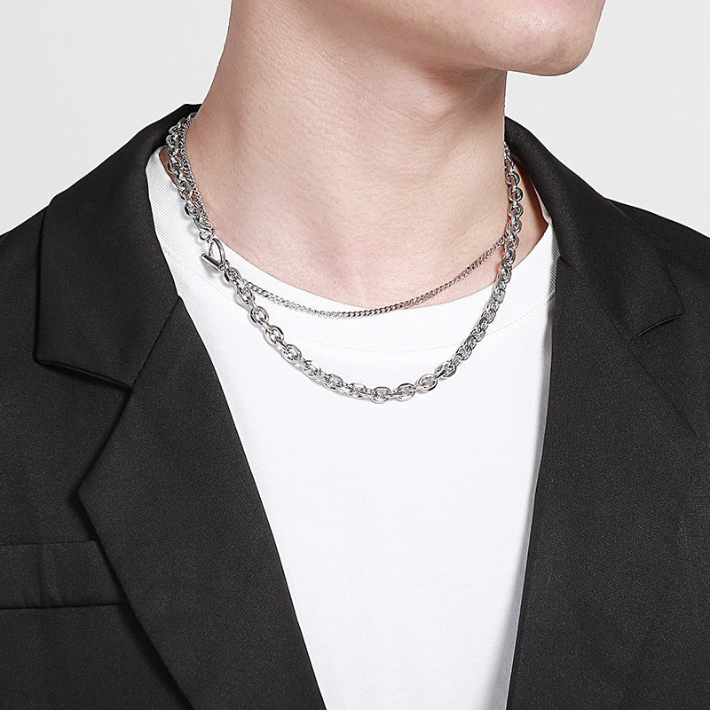 Hip-hop Rock Modern Style Geometric Titanium Steel Plating Necklace