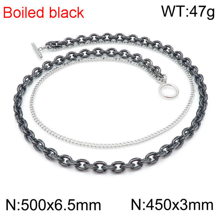 Hip-hop Rock Modern Style Geometric Titanium Steel Plating Necklace