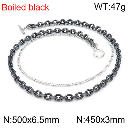 Hip-hop Rock Modern Style Geometric Titanium Steel Plating Necklace