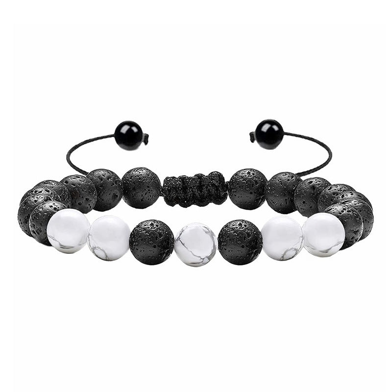 Classic Style Round Natural Stone Beaded Bracelets