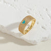 Sweet Simple Style Heart Shape Copper Plating Inlay Zircon 14k Gold Plated Open Rings