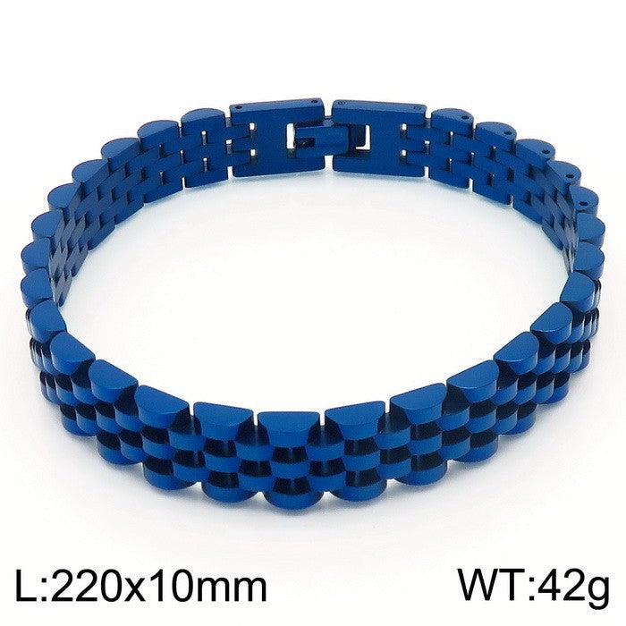 Wholesale Business Simple Style Waves Titanium Steel Plating Gold Plated Silver Plated Bracelets