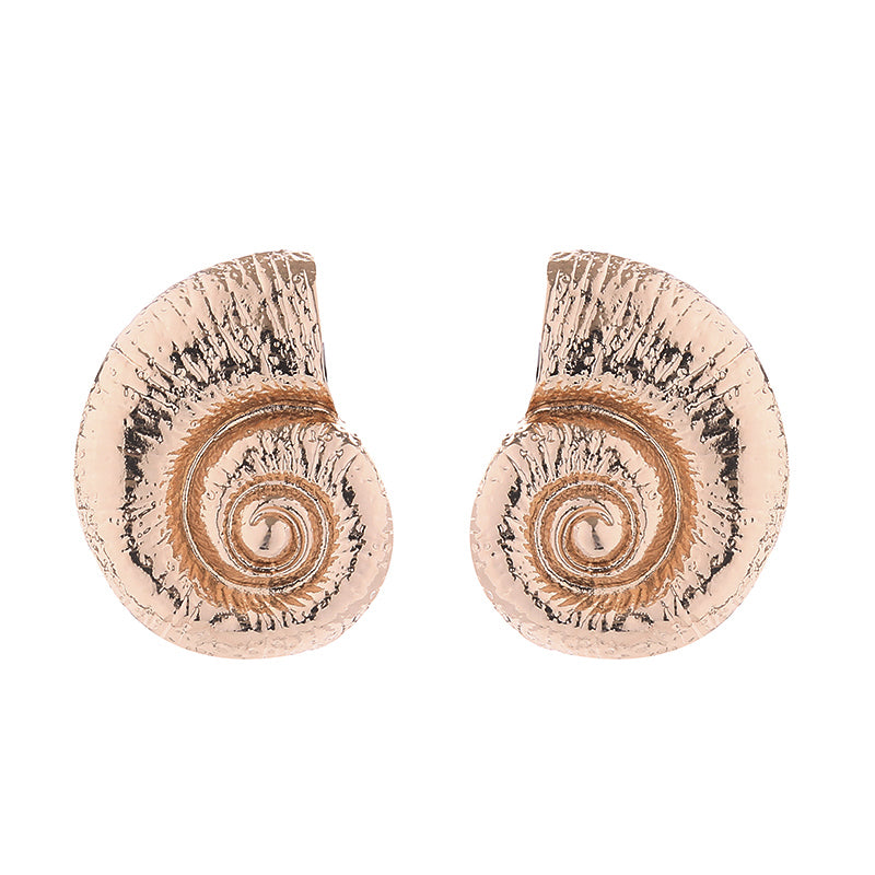 Wholesale Jewelry Vacation Marine Style Beach Conch Alloy Gold Plated Silver Plated Plating Ear Studs