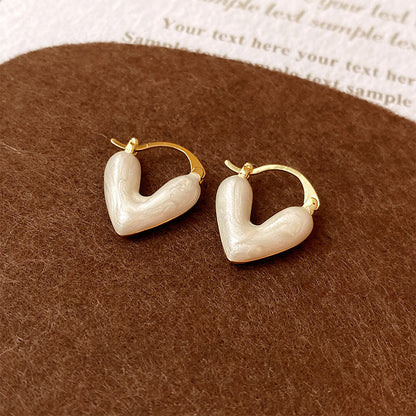 1 Pair Vintage Style Heart Shape Plating Alloy Drop Earrings