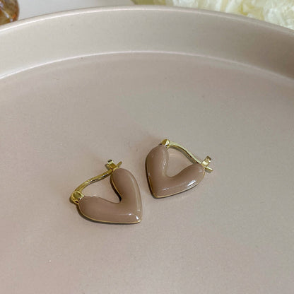 1 Pair Vintage Style Heart Shape Plating Alloy Drop Earrings