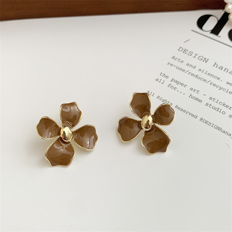 1 Pair Vintage Style Heart Shape Plating Alloy Drop Earrings